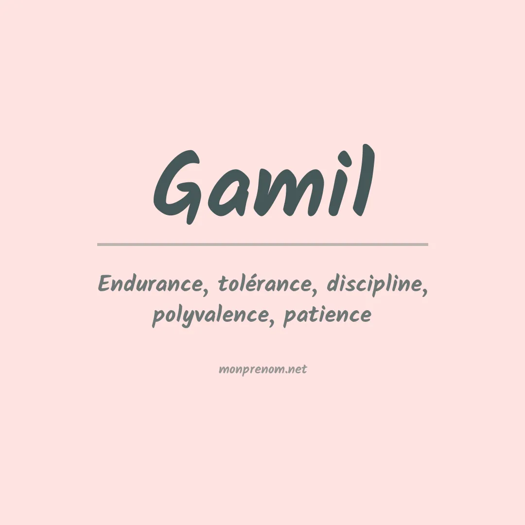Signification du prénom Gamil