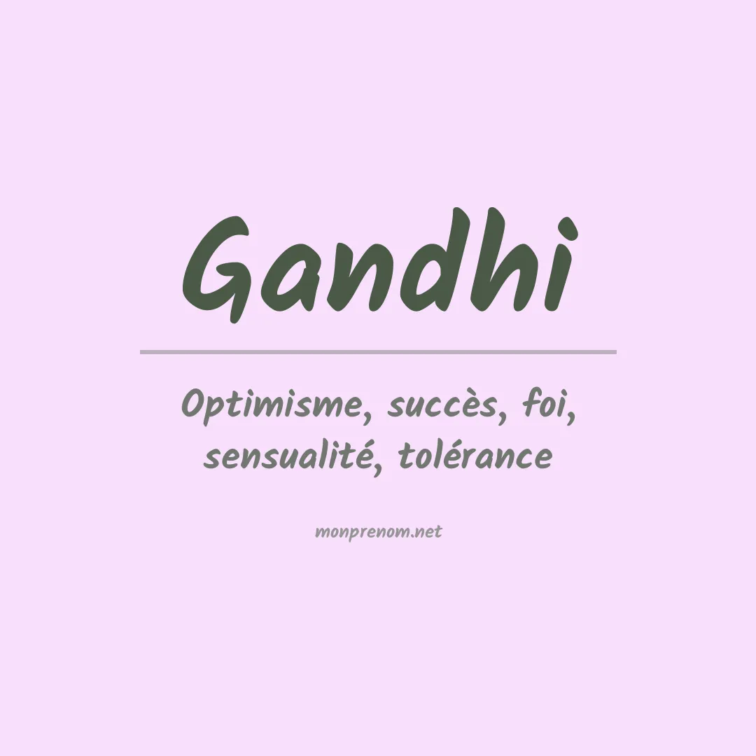 Prénom Gandhi