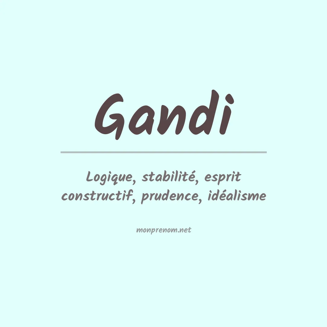 Prénom Gandi