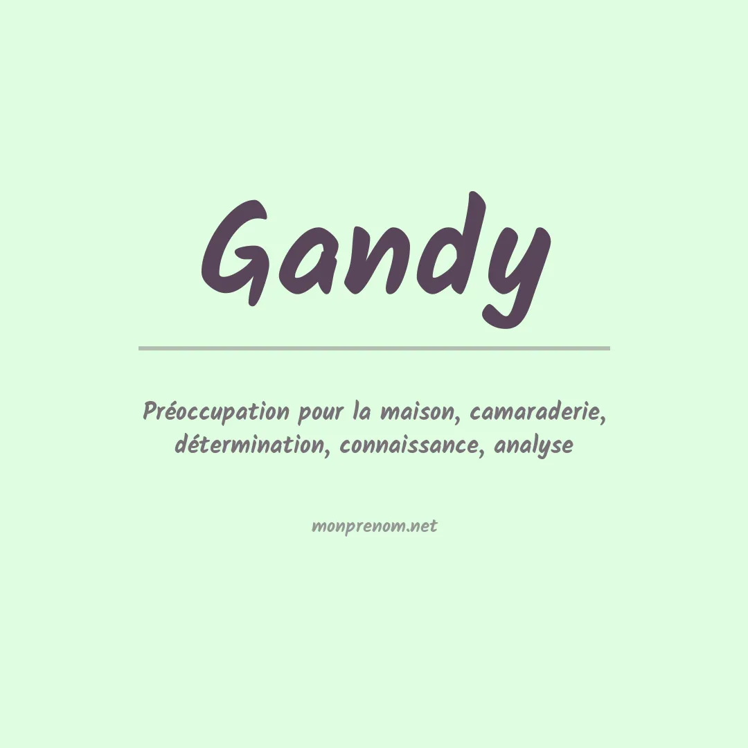 Prénom Gandy