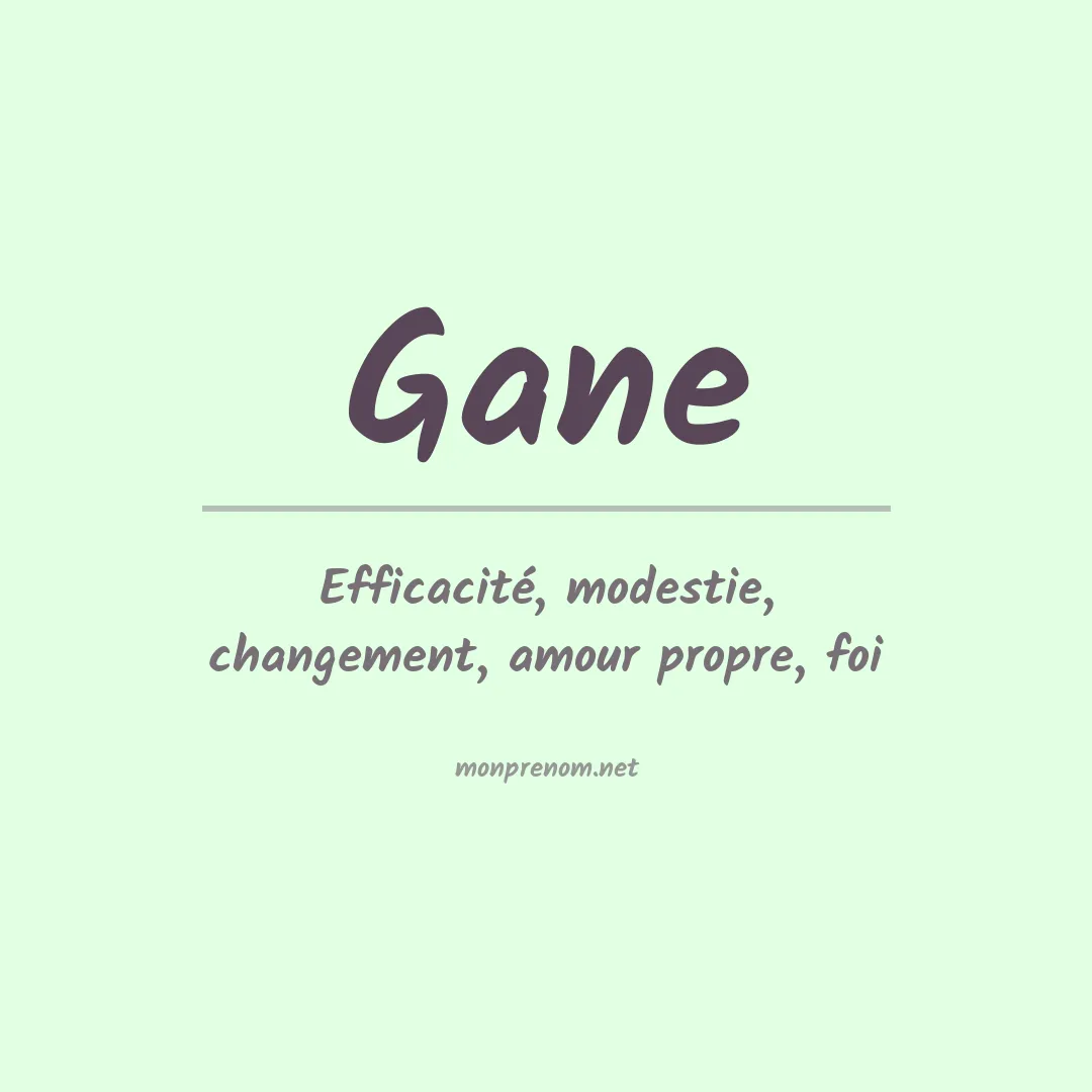 Prénom Gane