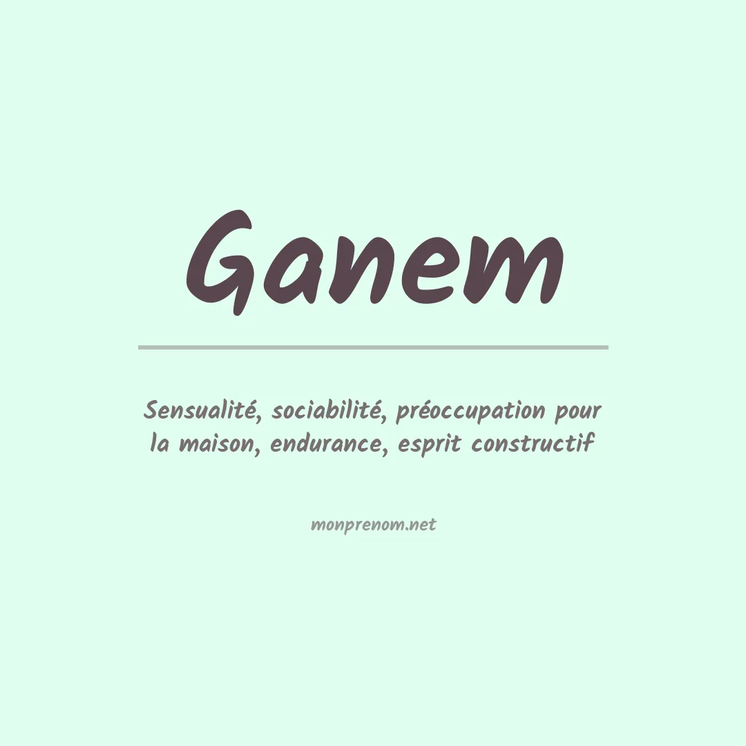 Prénom Ganem