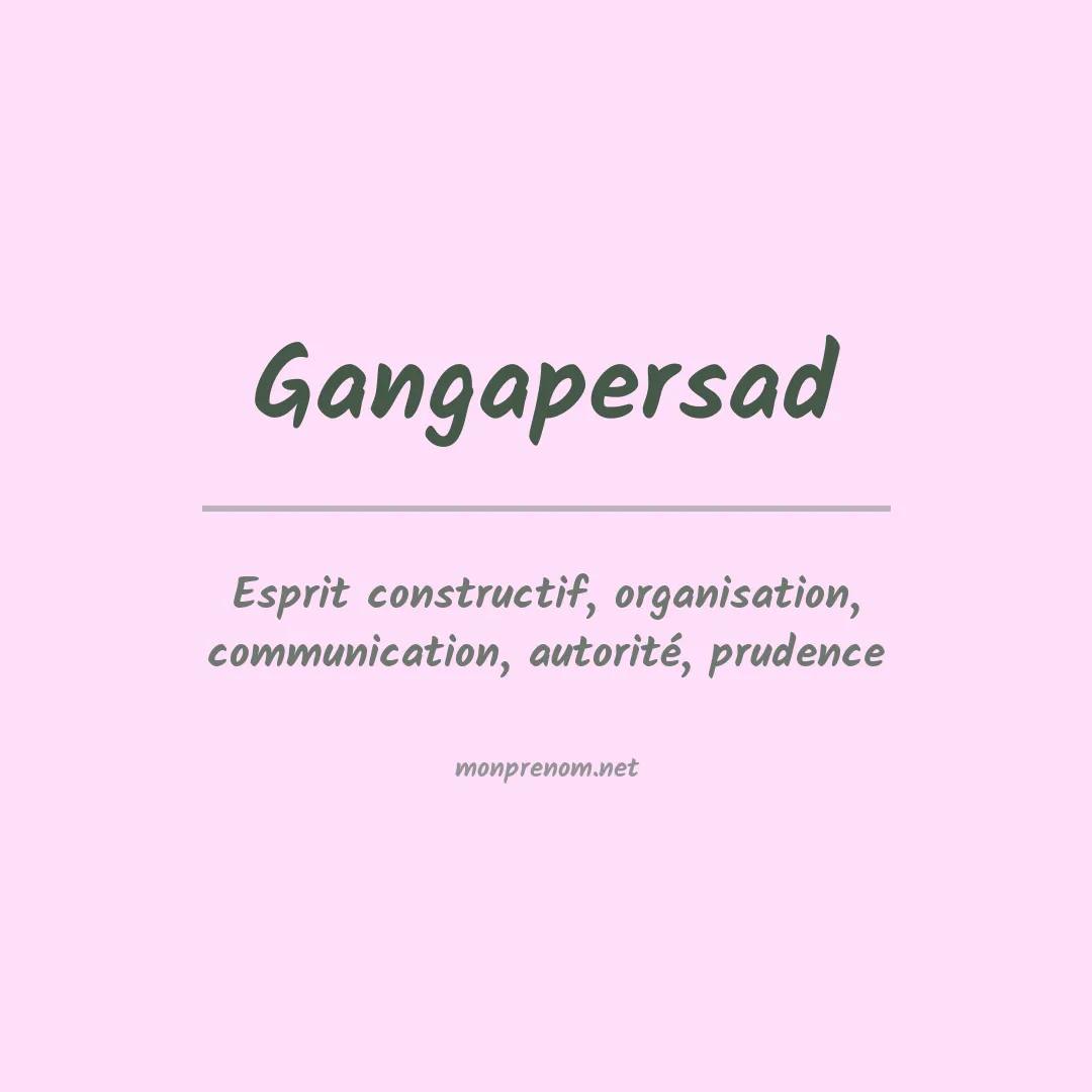 Signification du prénom Gangapersad