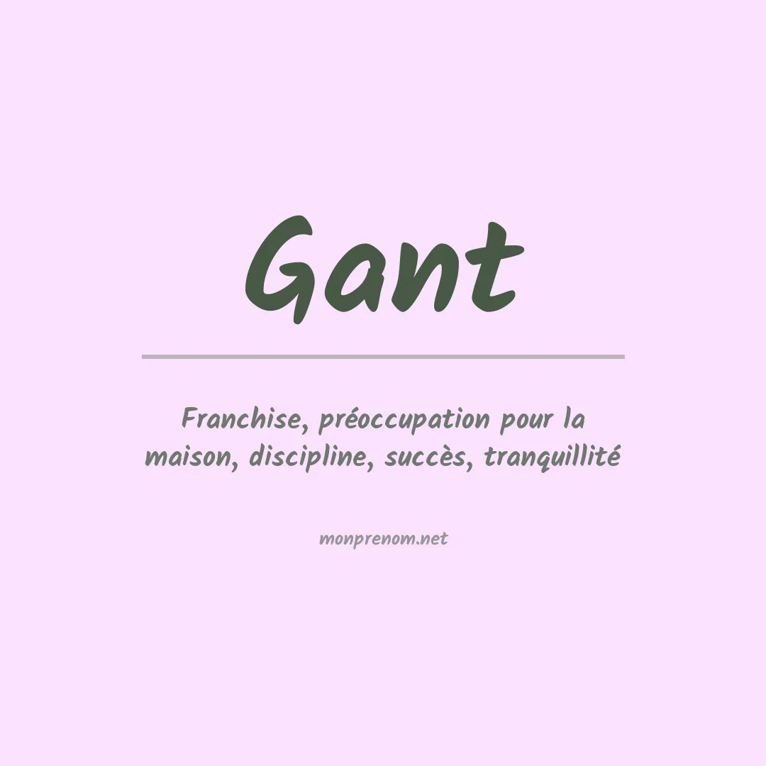 Prénom Gant