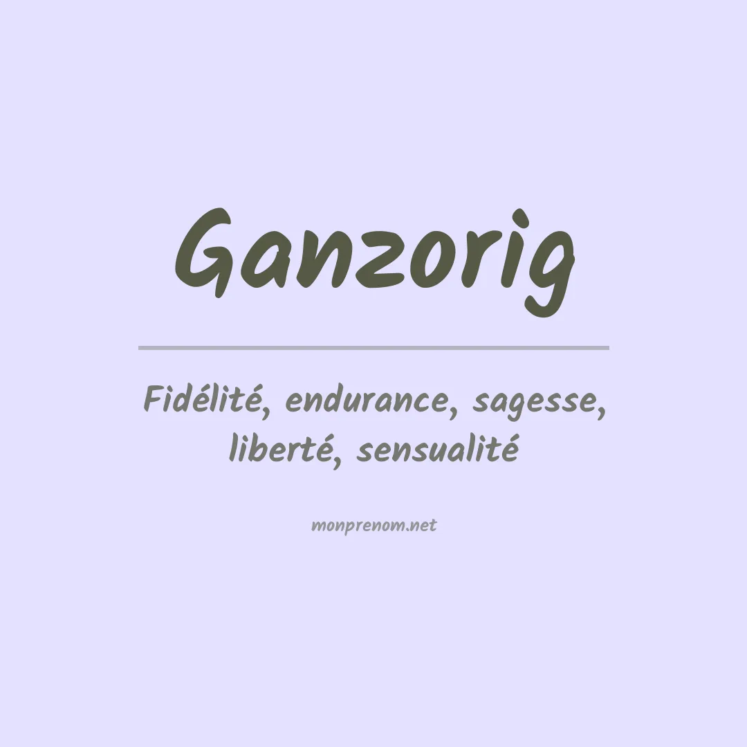 Prénom Ganzorig