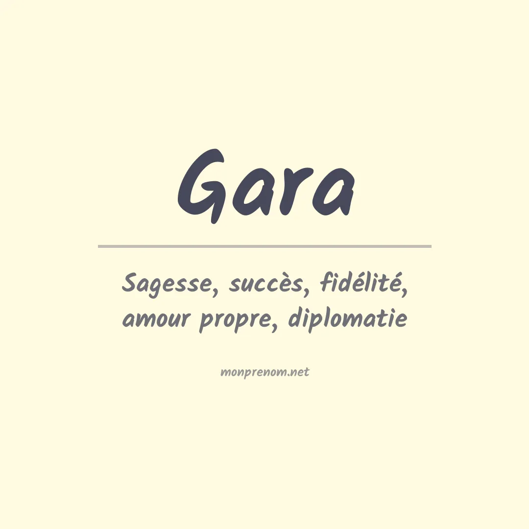 Prénom Gara