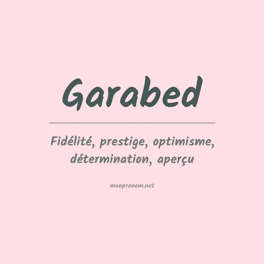 Prénom Garabed