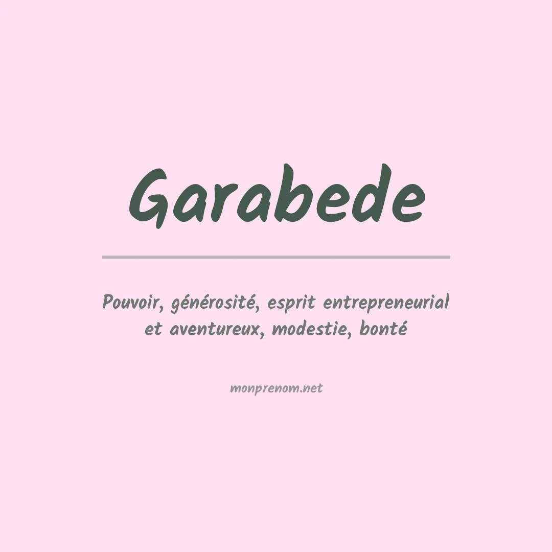 Signification du prénom Garabede