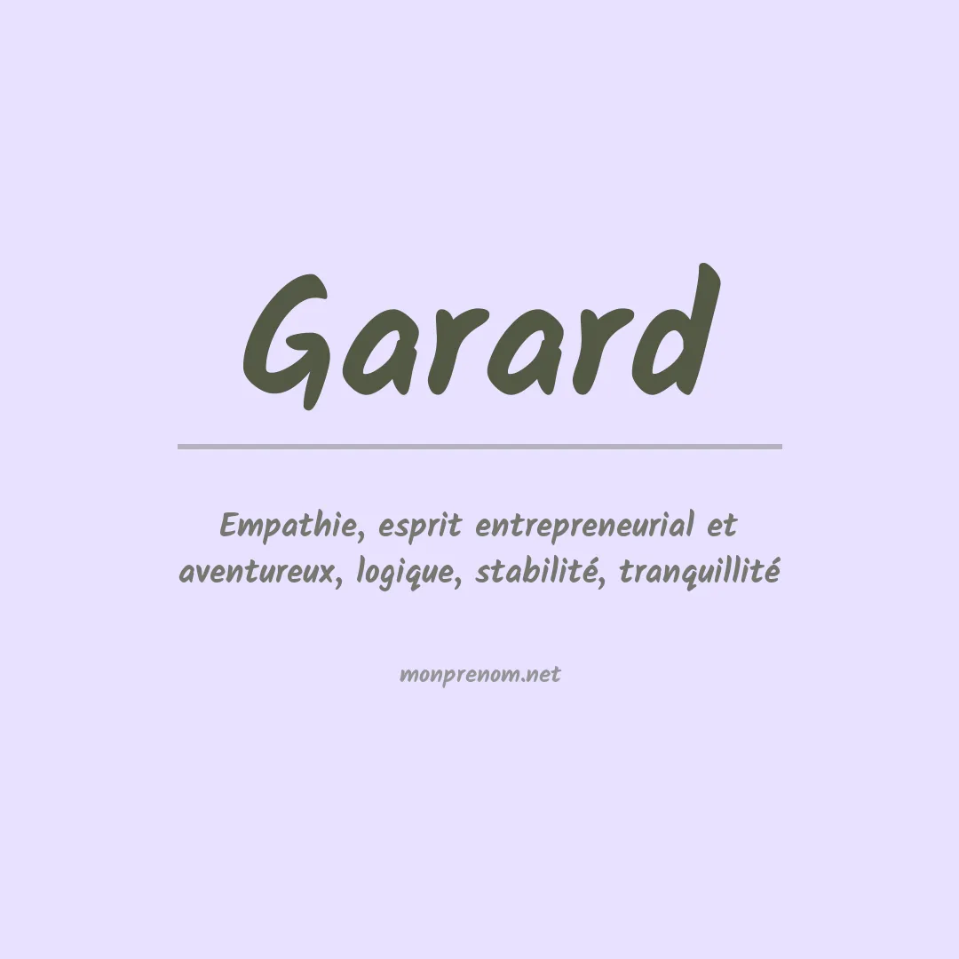 Prénom Garard