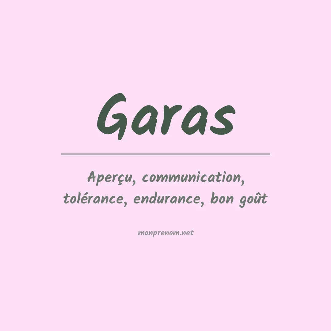 Prénom Garas