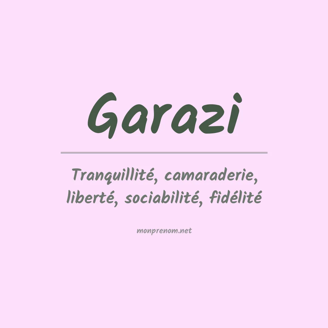 Prénom Garazi