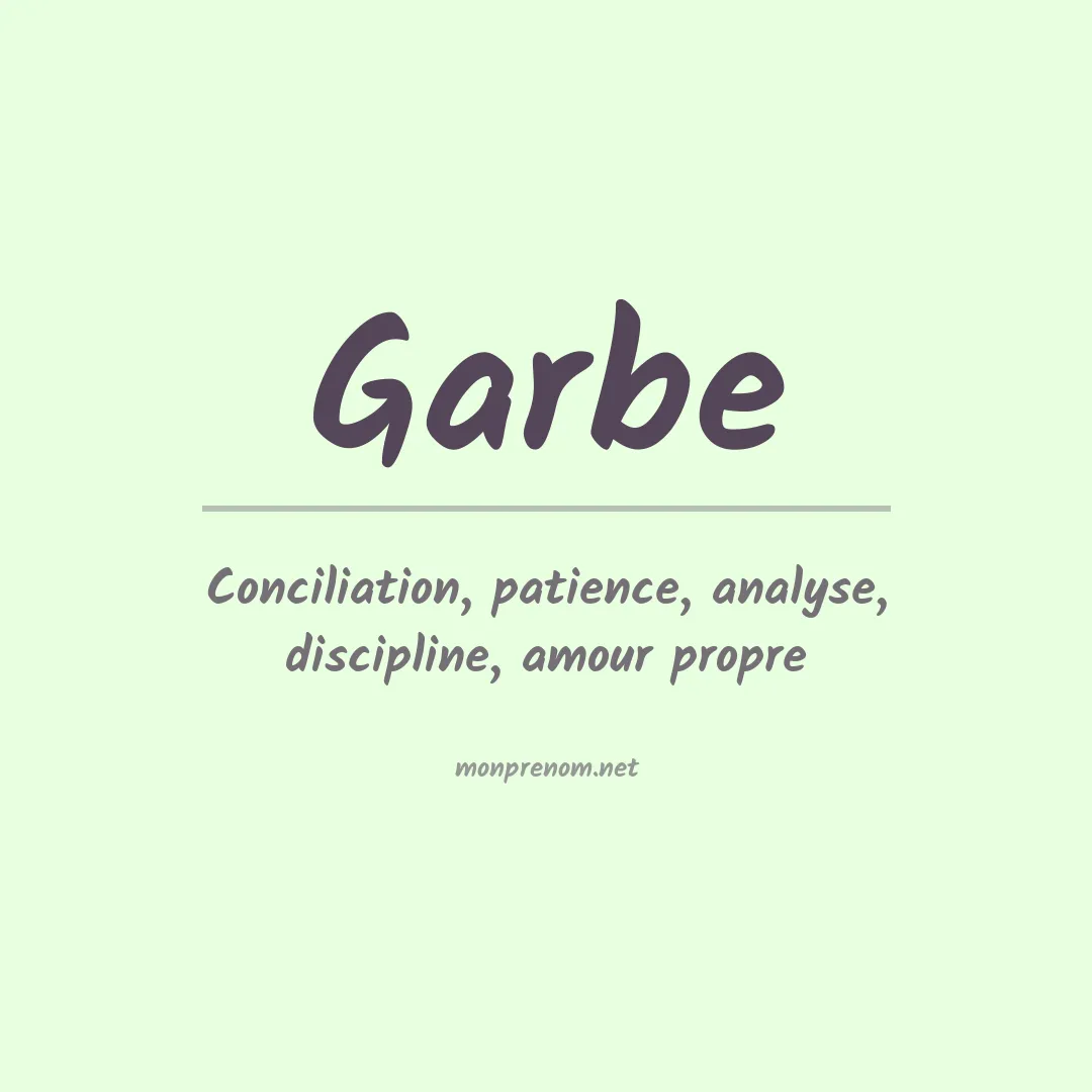 Prénom Garbe