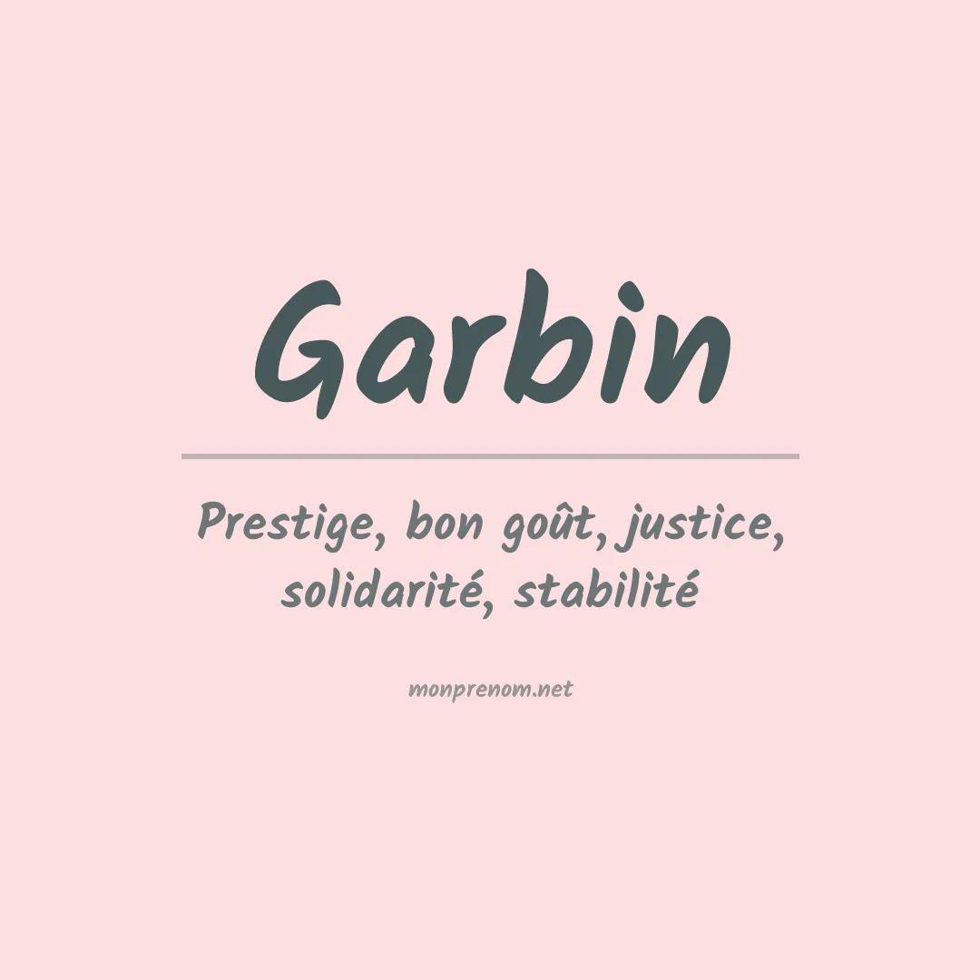 Prénom Garbin