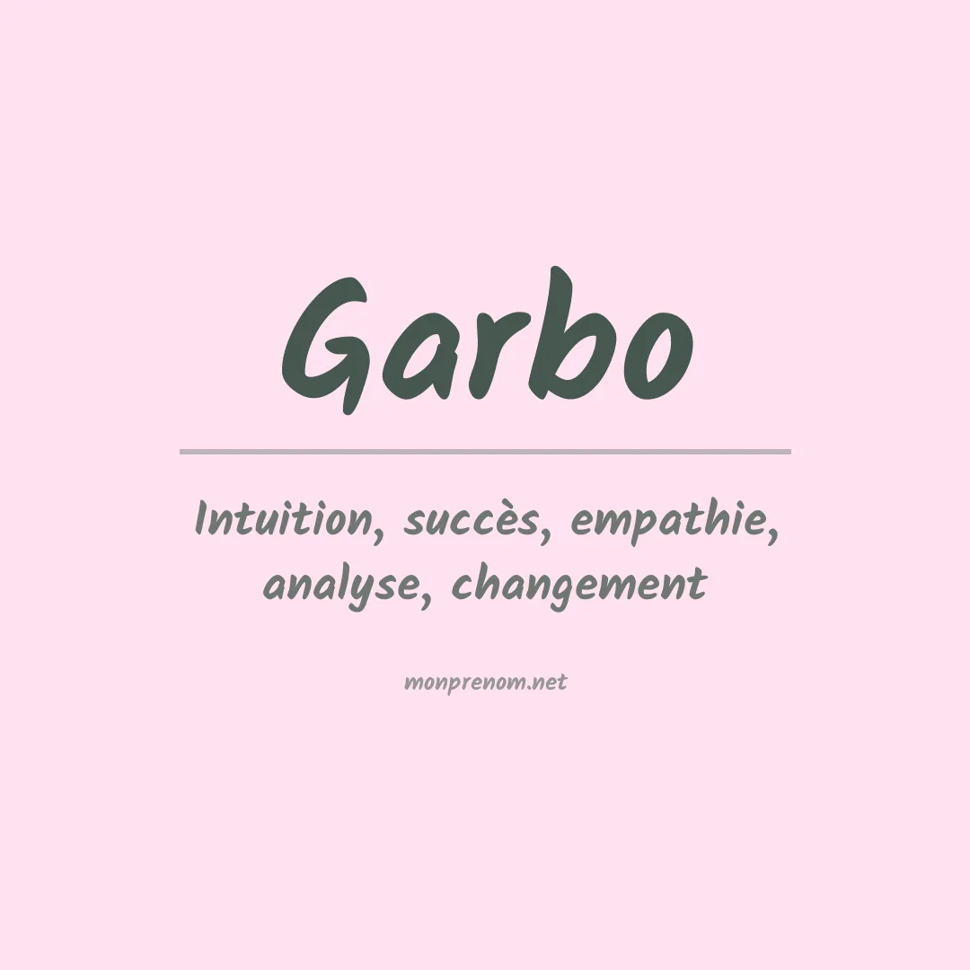 Prénom Garbo