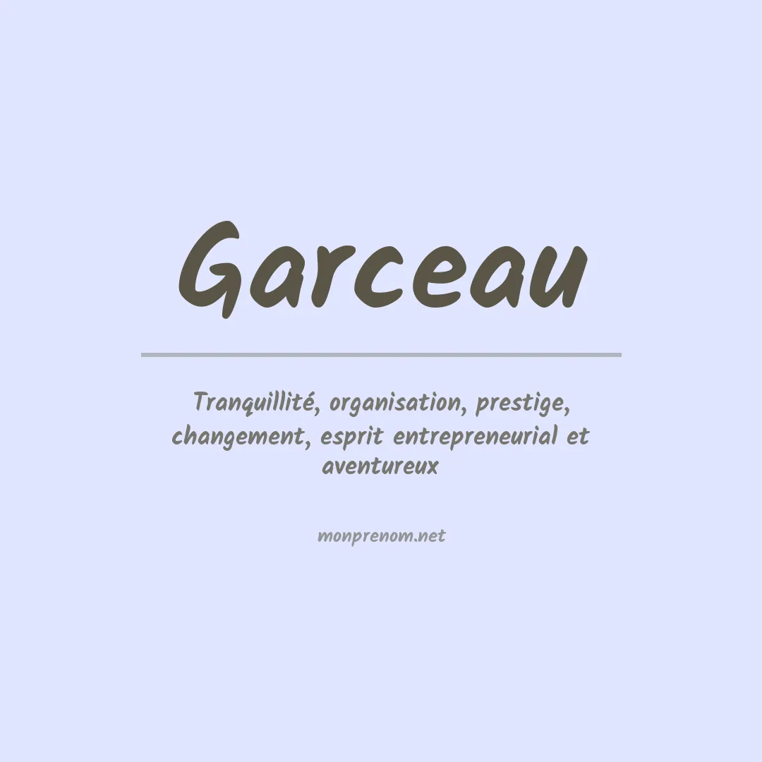 Prénom Garceau