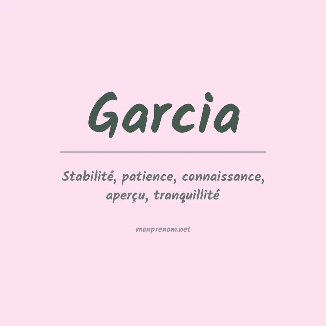 Prénom Garcia