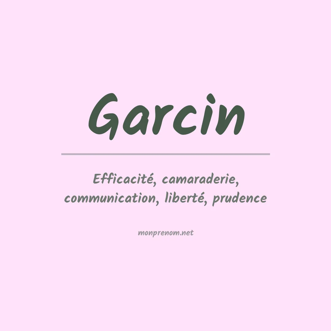 Signification du prénom Garcin