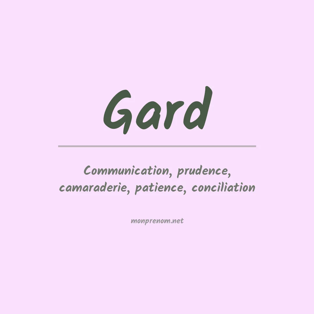 Prénom Gard