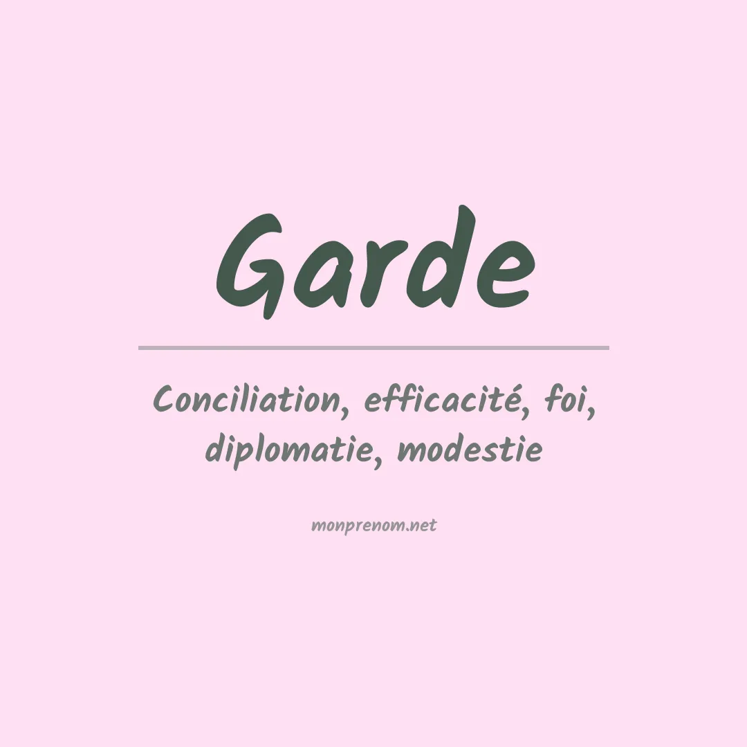 Prénom Garde