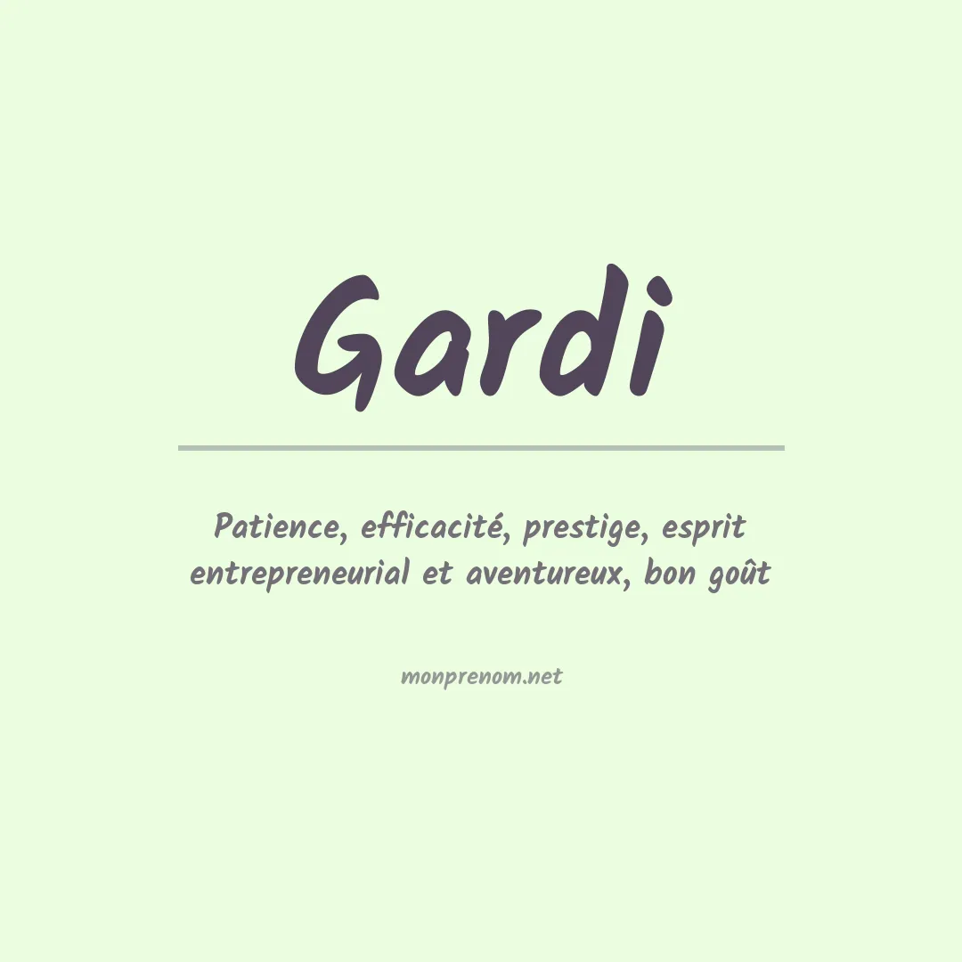 Signification du prénom Gardi