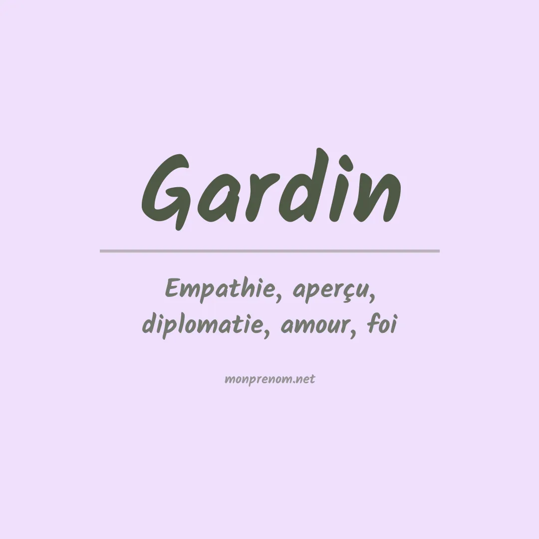 Prénom Gardin