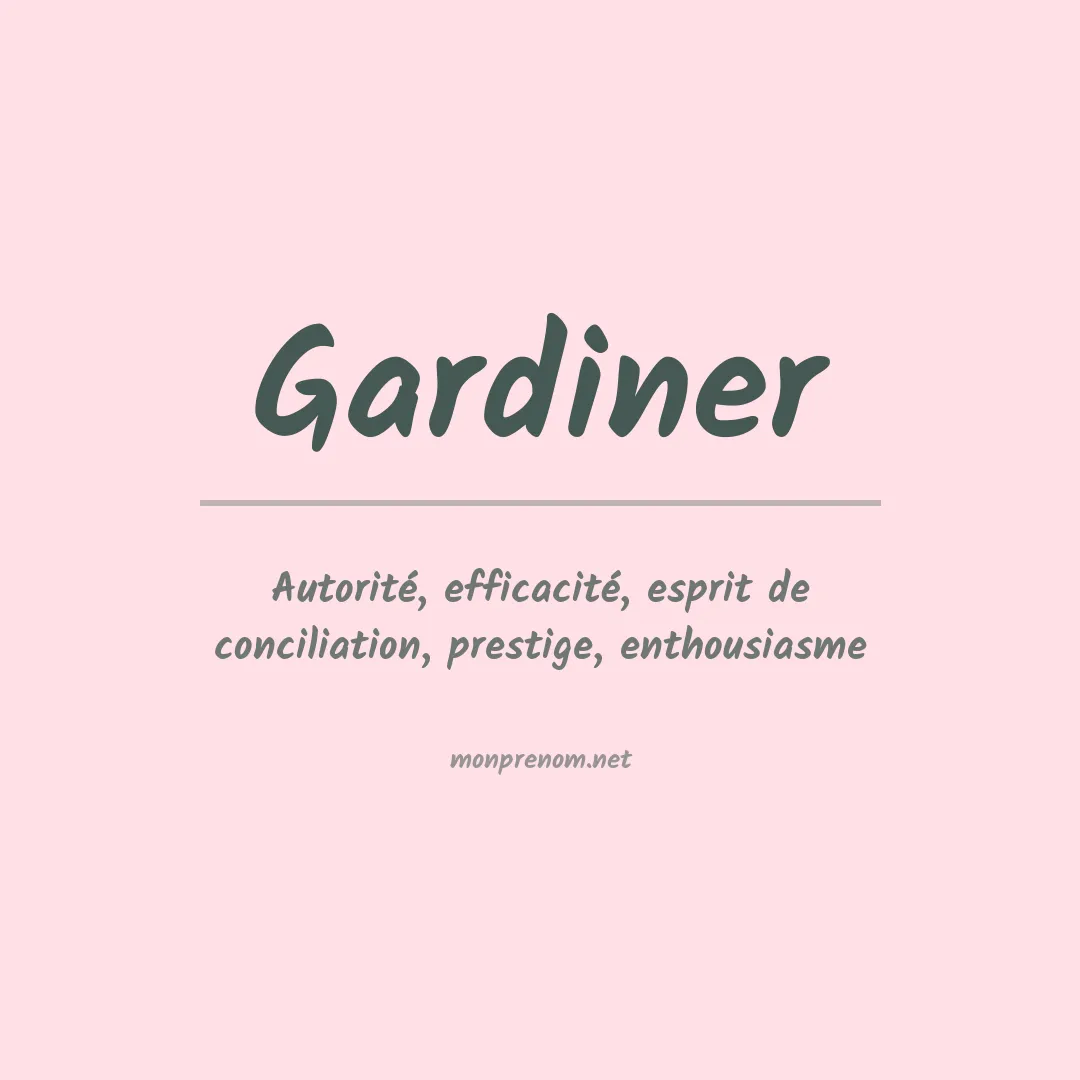 Prénom Gardiner