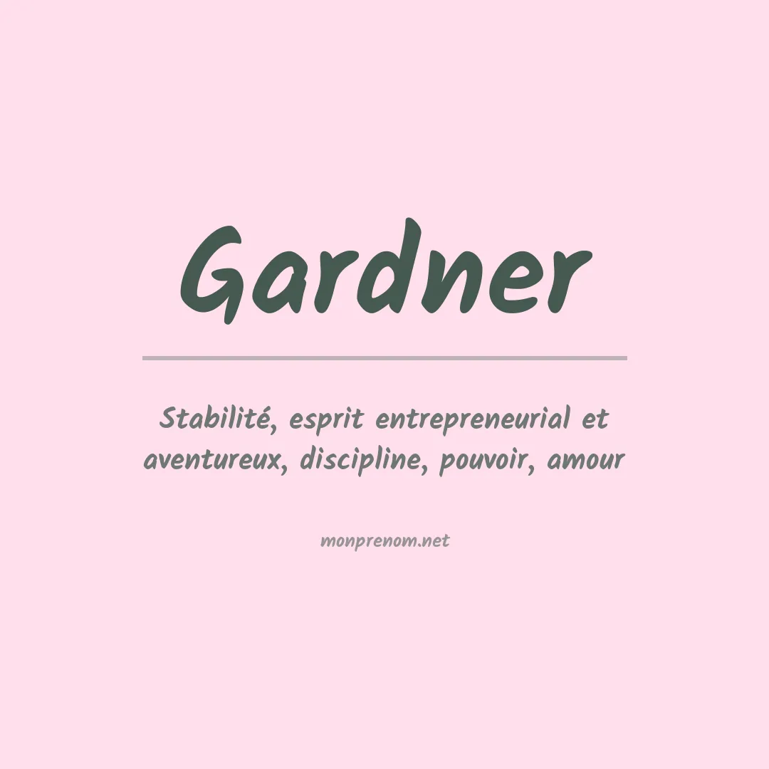 Prénom Gardner