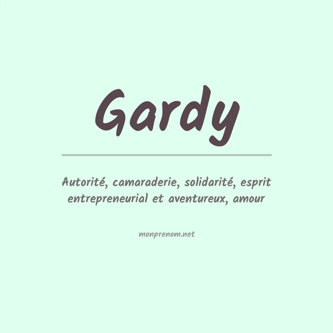 Prénom Gardy