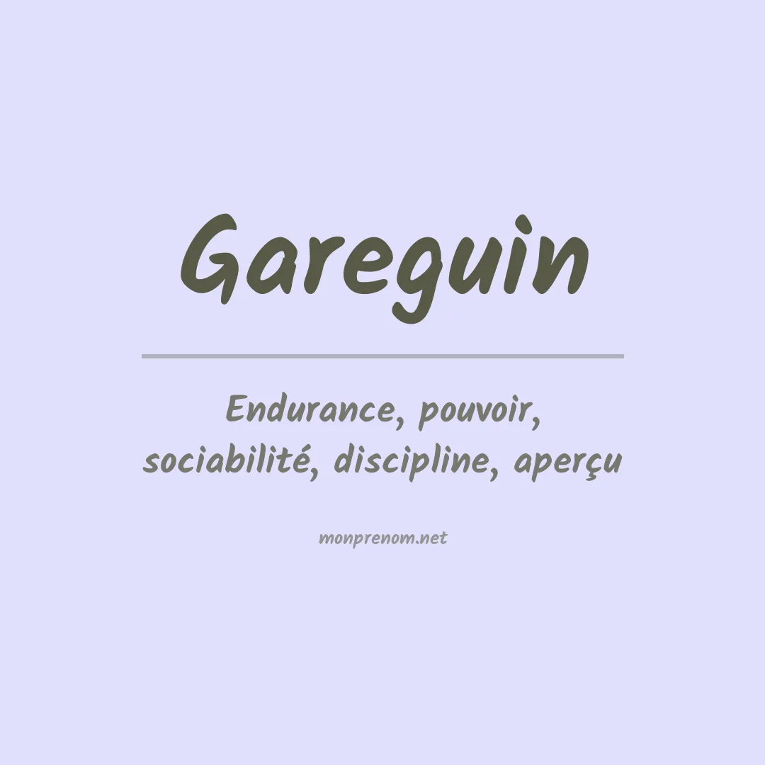 Prénom Gareguin