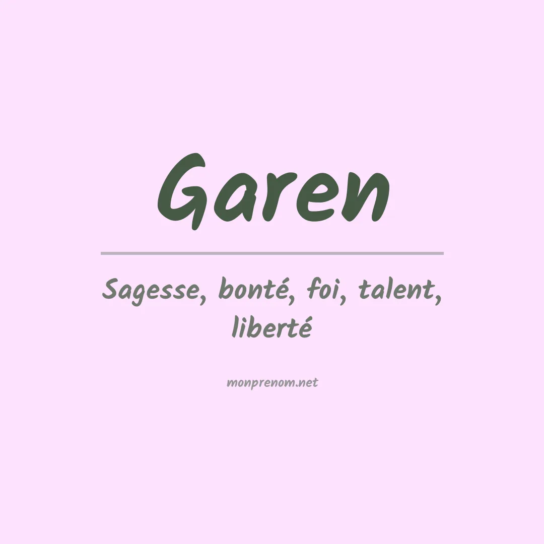 Prénom Garen