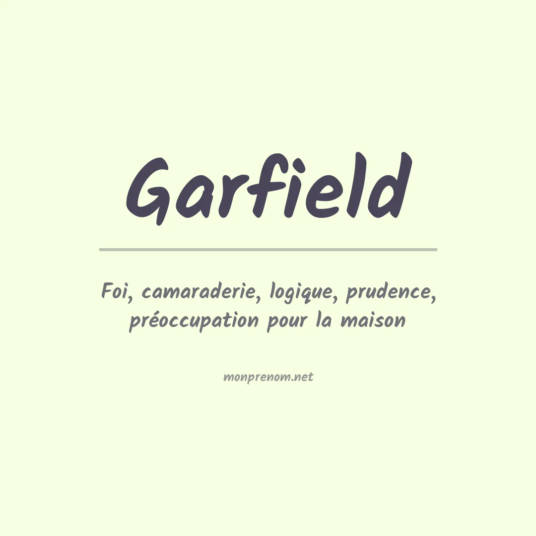 Signification du prénom Garfield
