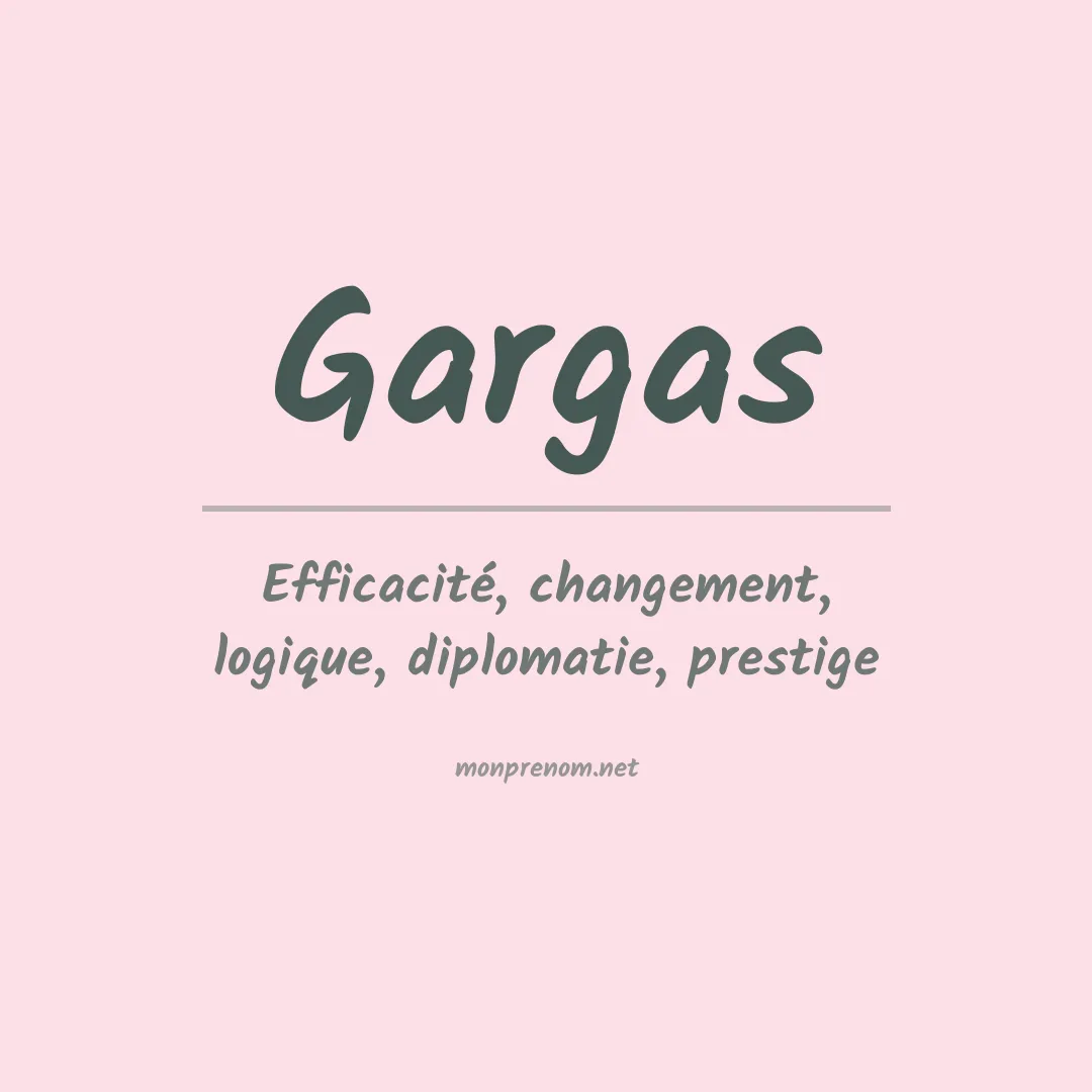 Prénom Gargas