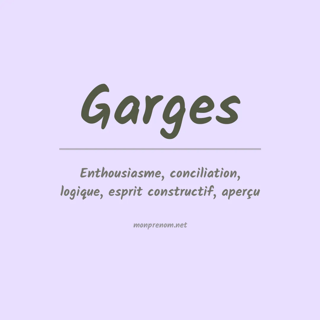 Prénom Garges