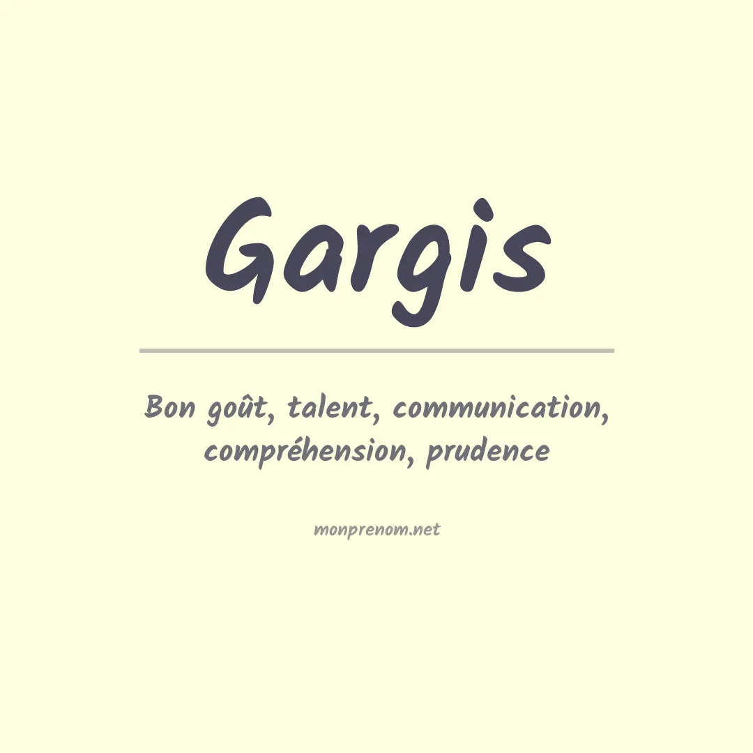 Prénom Gargis