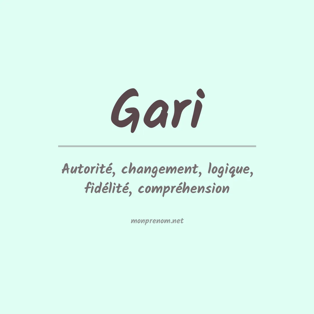Prénom Gari