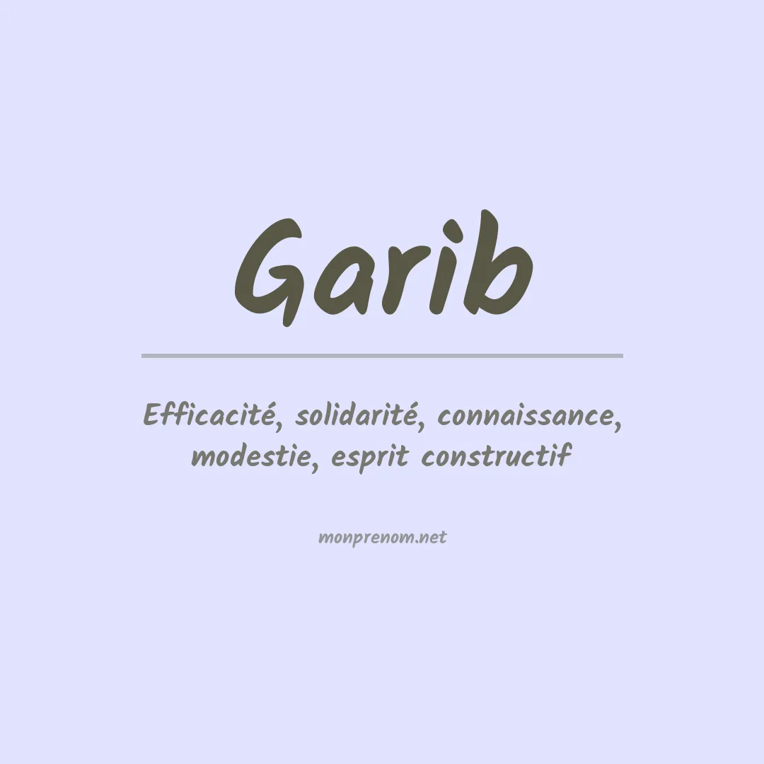 Prénom Garib