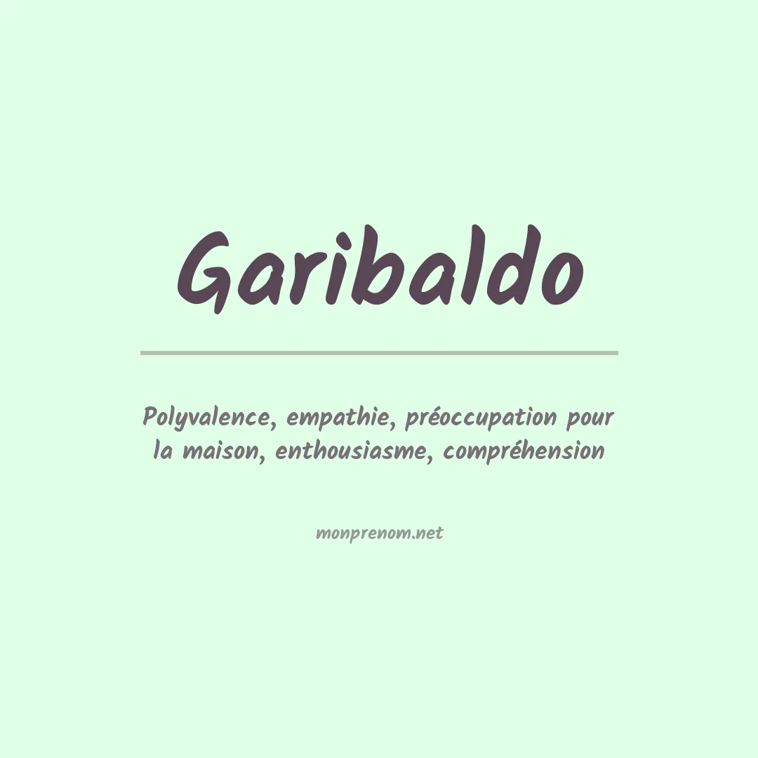 Signification du prénom Garibaldo