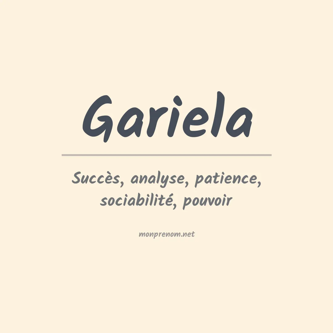 Signification du prénom Gariela