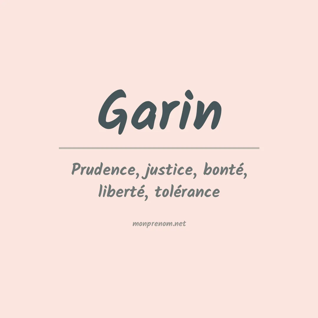 Prénom Garin