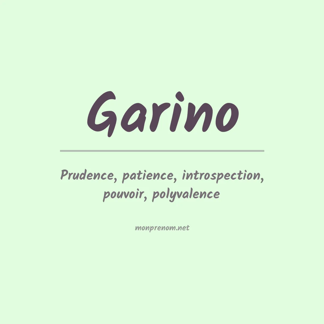 Prénom Garino
