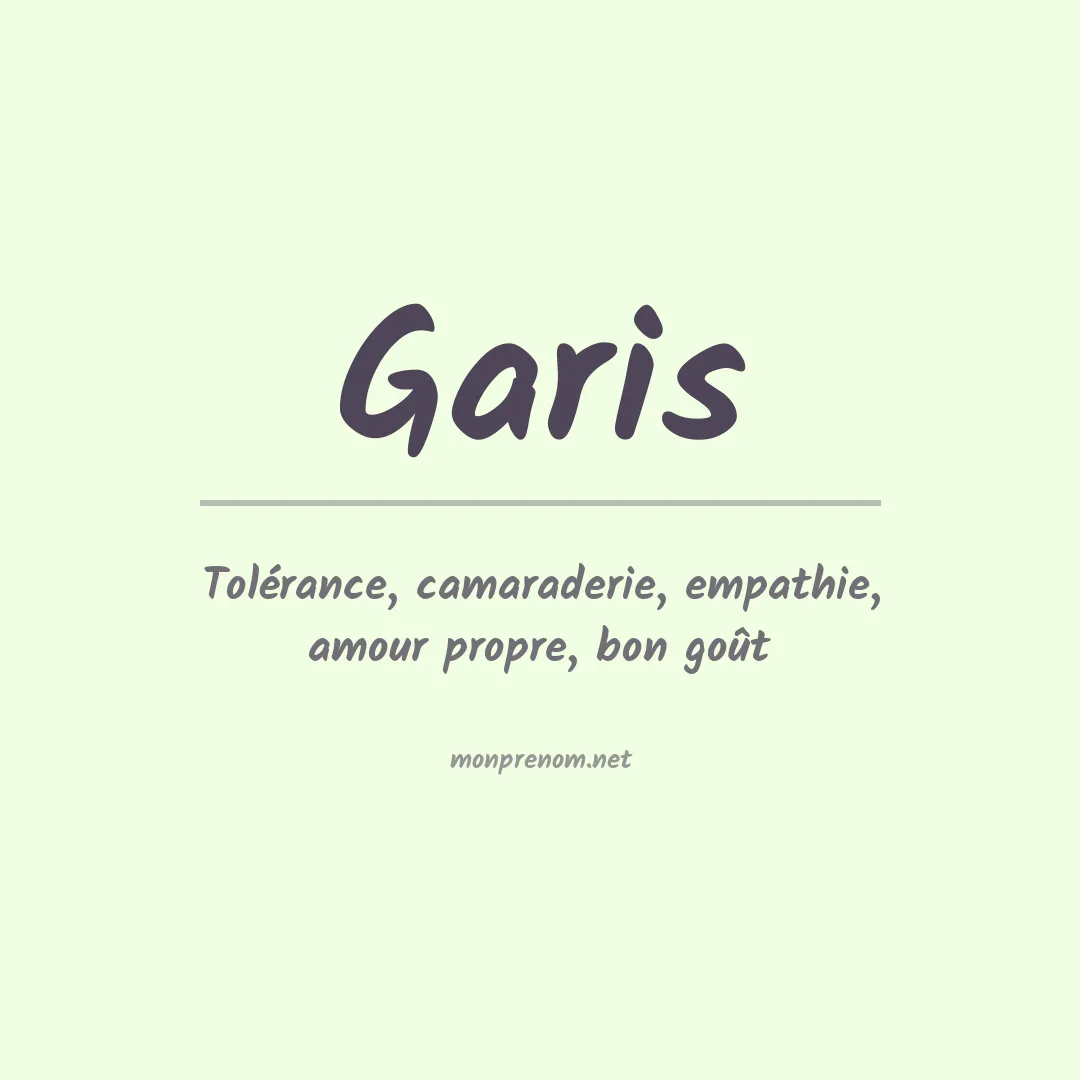 Prénom Garis