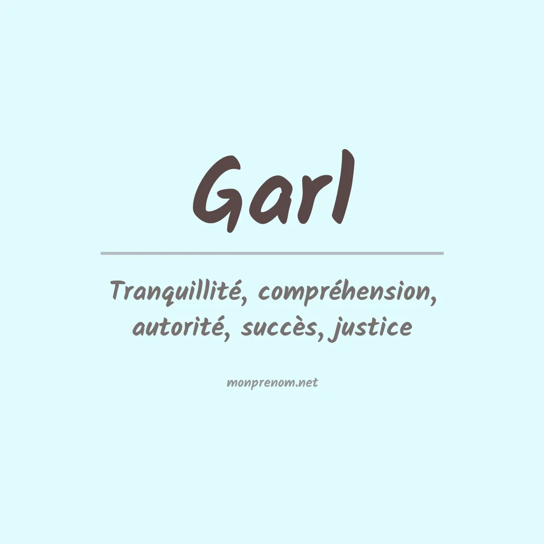 Prénom Garl