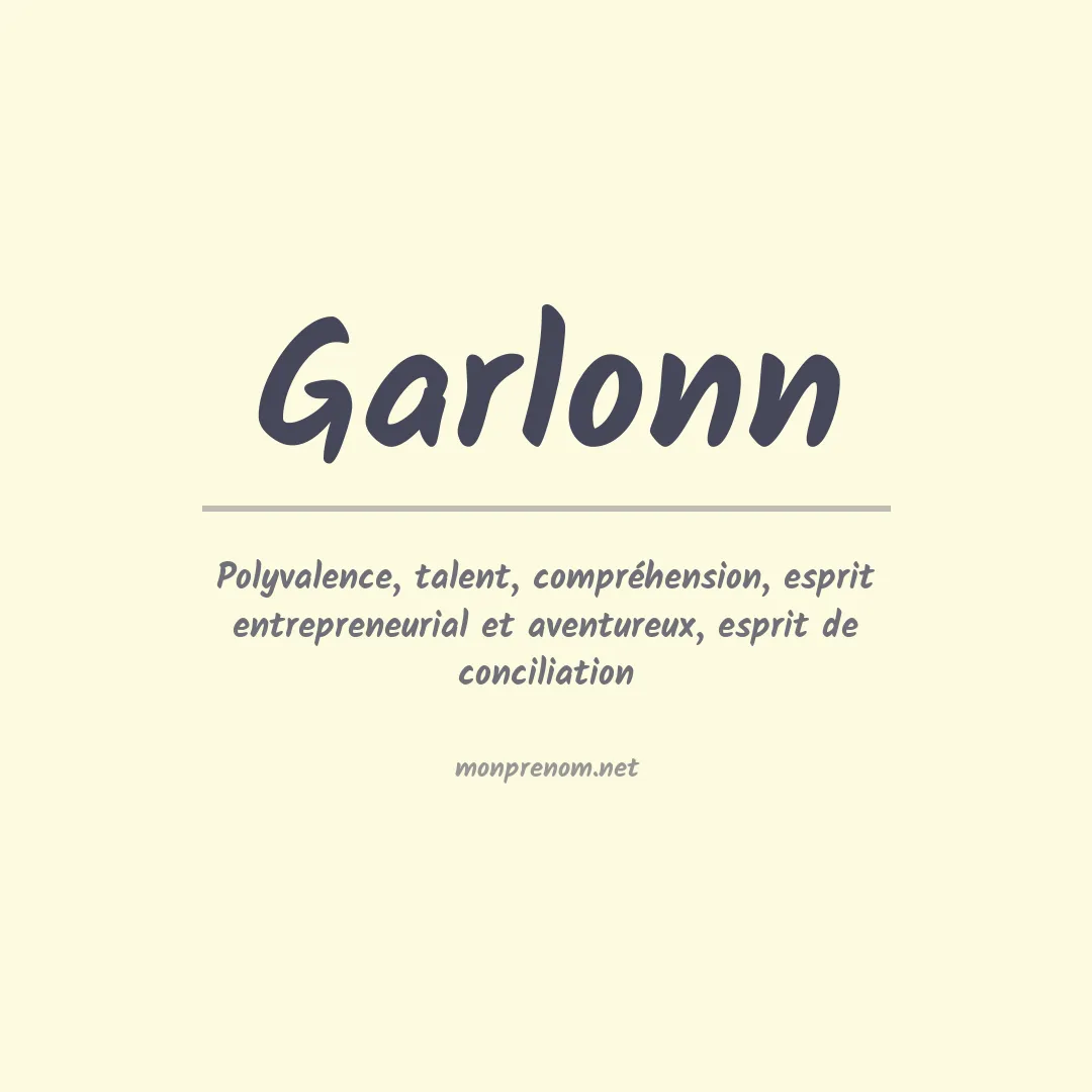 Signification du prénom Garlonn