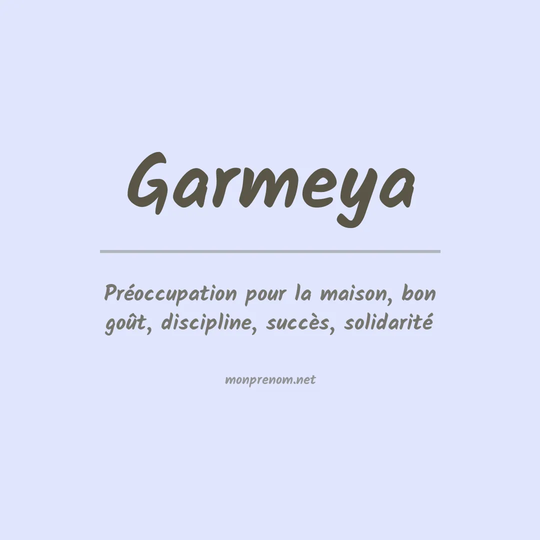 Prénom Garmeya