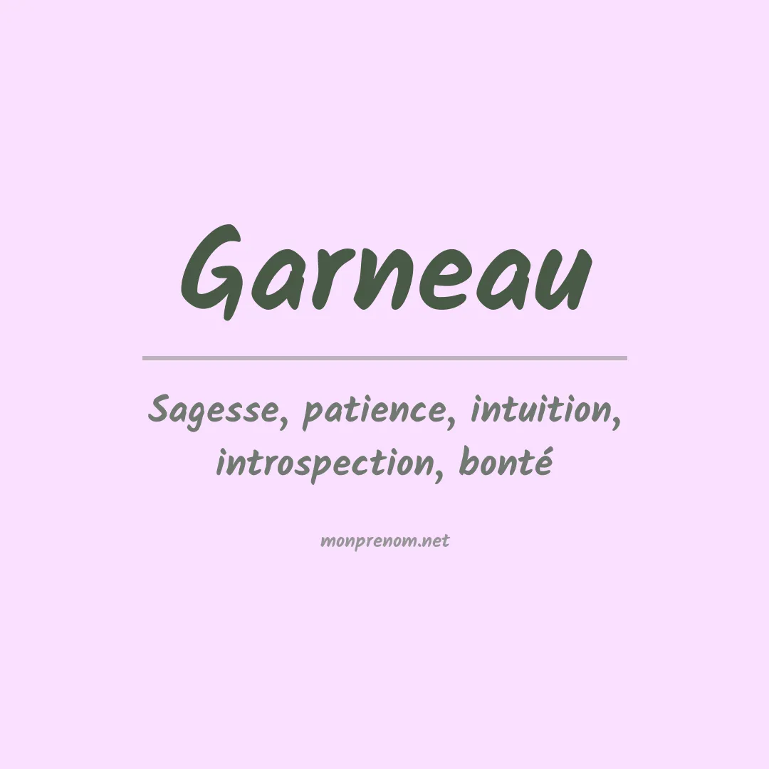 Prénom Garneau