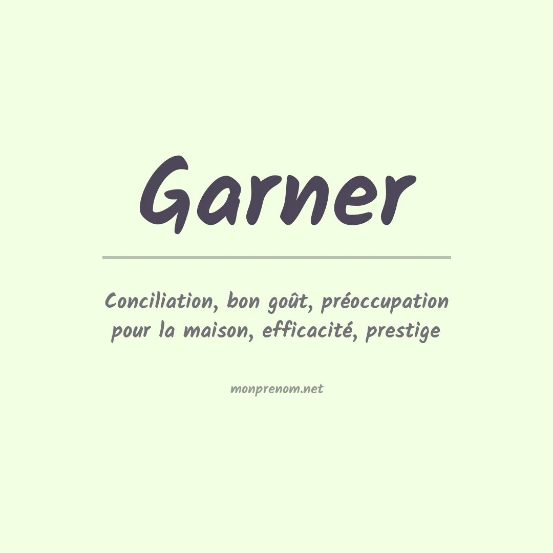 Prénom Garner