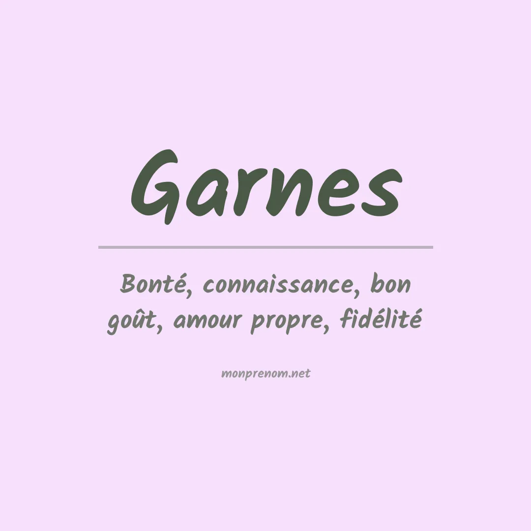 Prénom Garnes