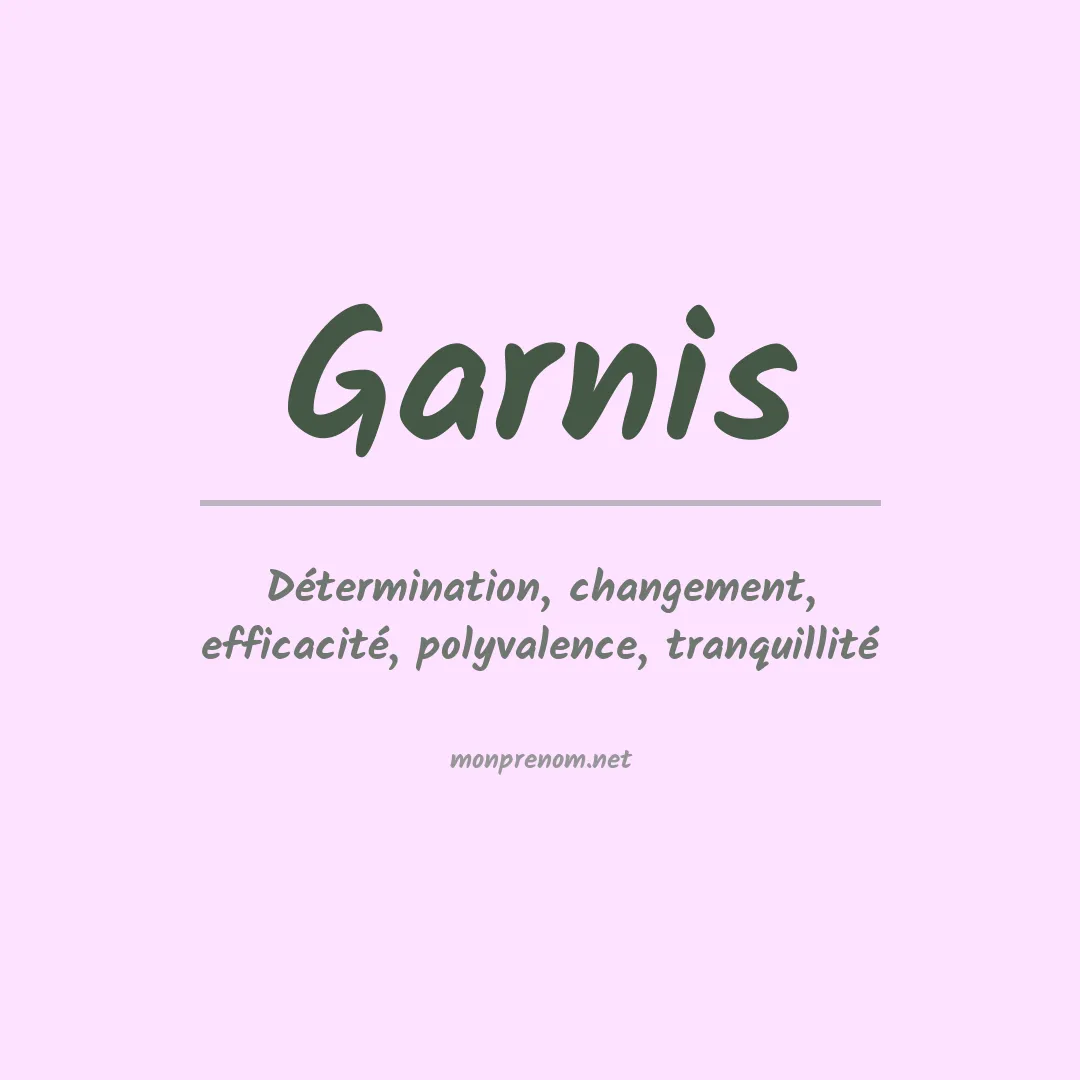 Prénom Garnis