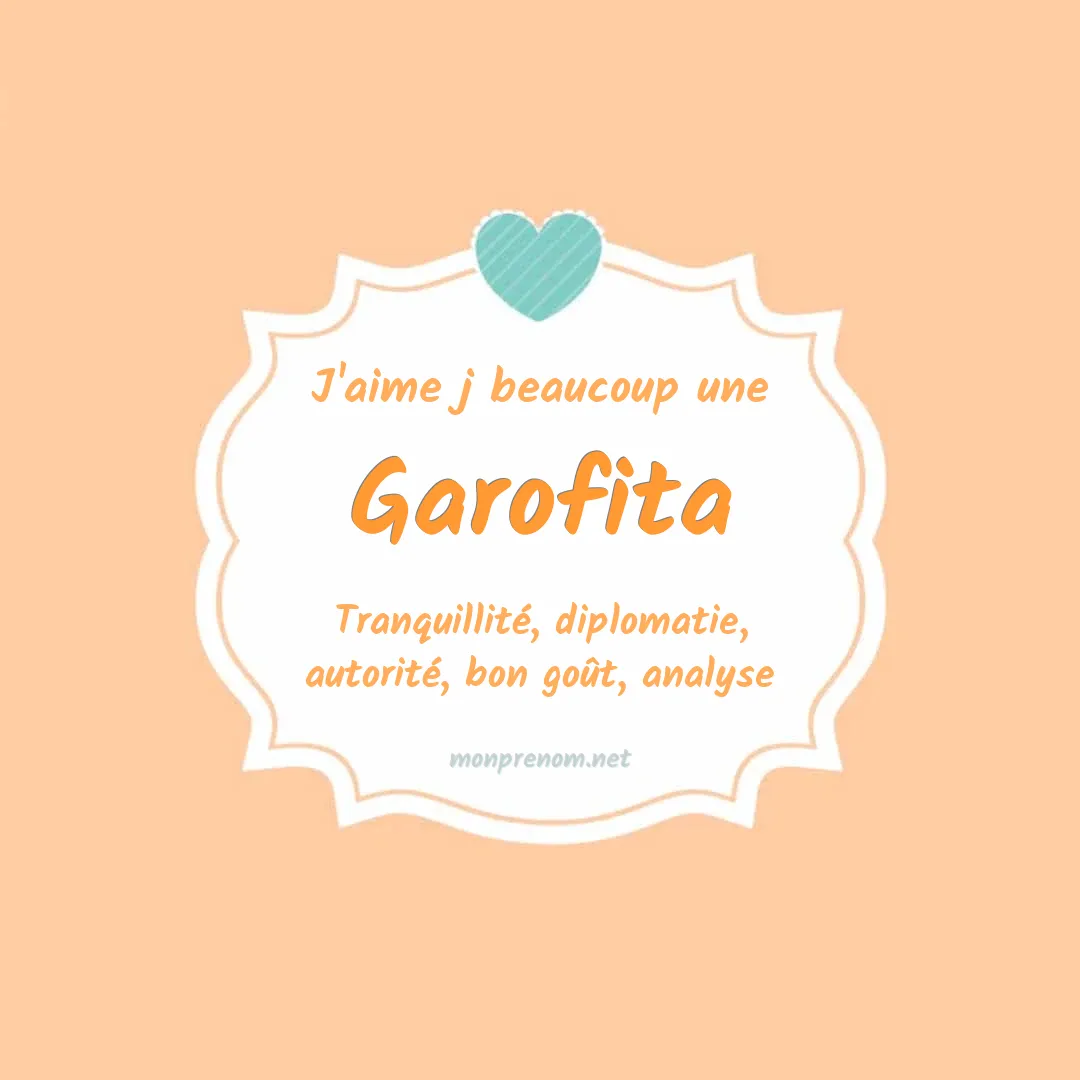 J'aime beaucoup Garofita