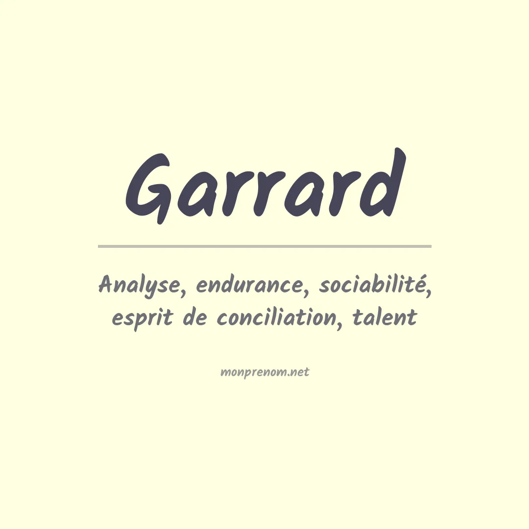 Prénom Garrard